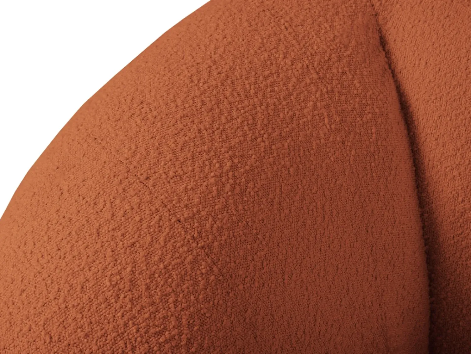 Cosmopolitan Design - Sofá "Essen" 3 lugares em tecido bouclé marrom - 230x95x86cm^ Sofá