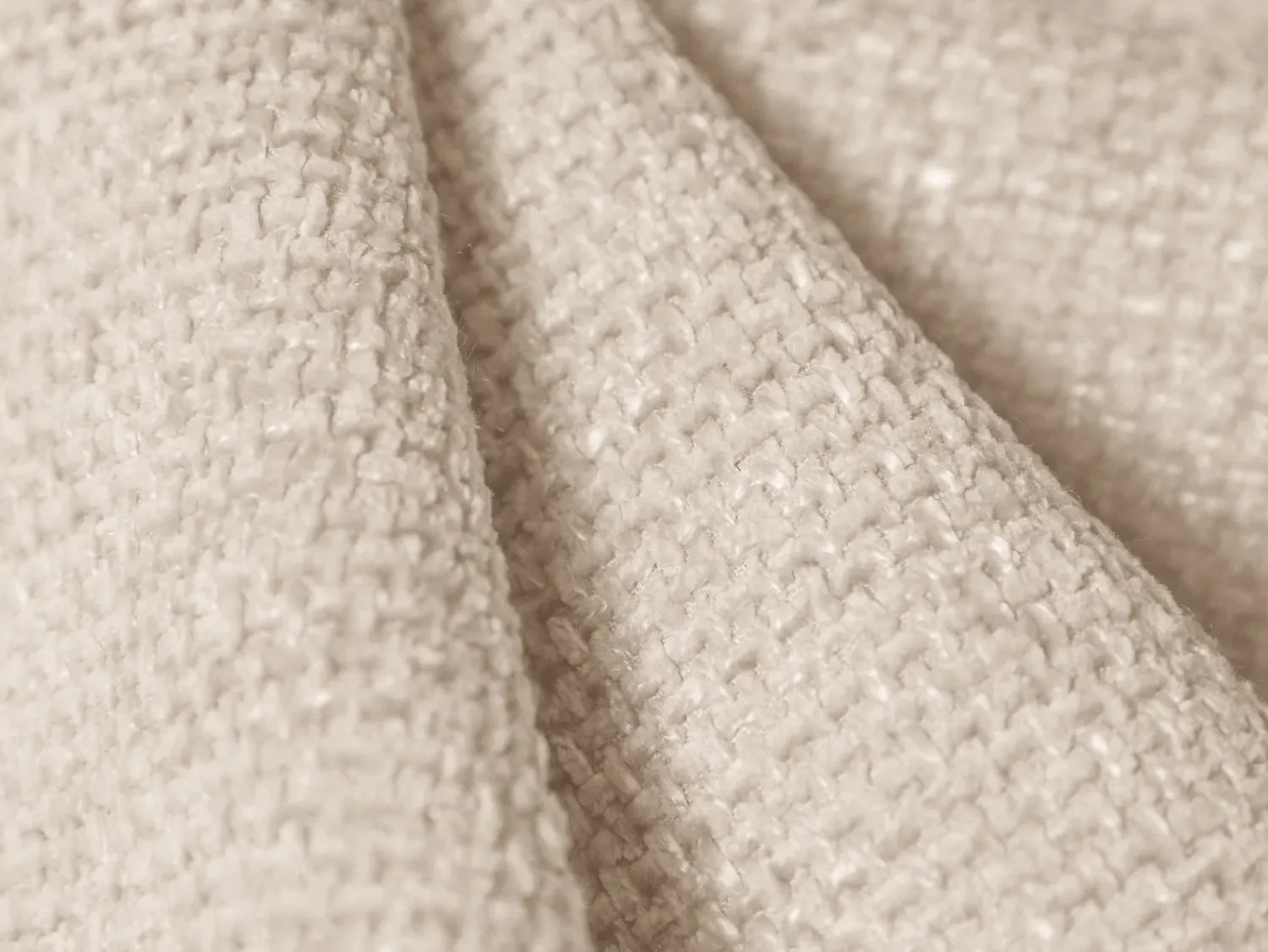 Hot Cosmopolitan Design - Sofá de canto esquerdo "Arendal" 4 lugares em tecido chenille claro - 284x166x70cm Bege
