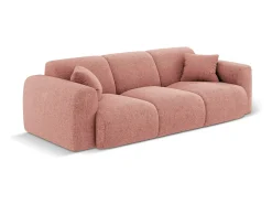 Cosmopolitan Design - Sofá "Nolio" 3 lugares em tecido chenille - 235x95x72cm Rosa