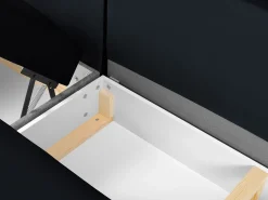 Sofá|Cosmopolitan Design - Sofá panorâmico convertível em linha reta com caixa de arrumação 