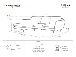 Sofá|Cosmopolitan Design - Sofá de canto esquerdo 