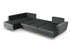 Sofá|Cosmopolitan Design - Sofá panorâmico convertível esquerdo com caixa de arrumação 