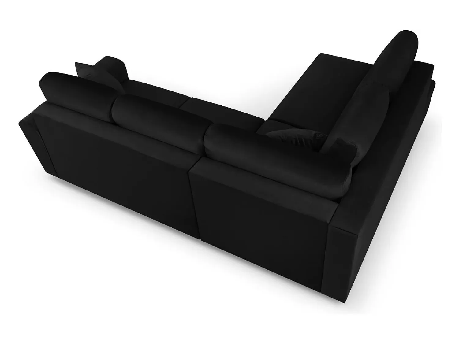 Cosmopolitan Design - Sofá convertível de canto esquerdo com caixa de arrumação "Kyoto" 5 lugares em veludo - 243x194x88cm^ Sofá