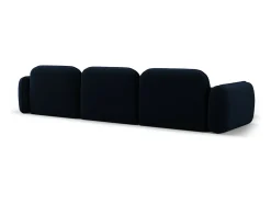 Sofá*Cosmopolitan Design - Sofá modular de canto esquerdo "Sydney" 4 lugares em veludo azul real - 320x165x70cm Azul escuro