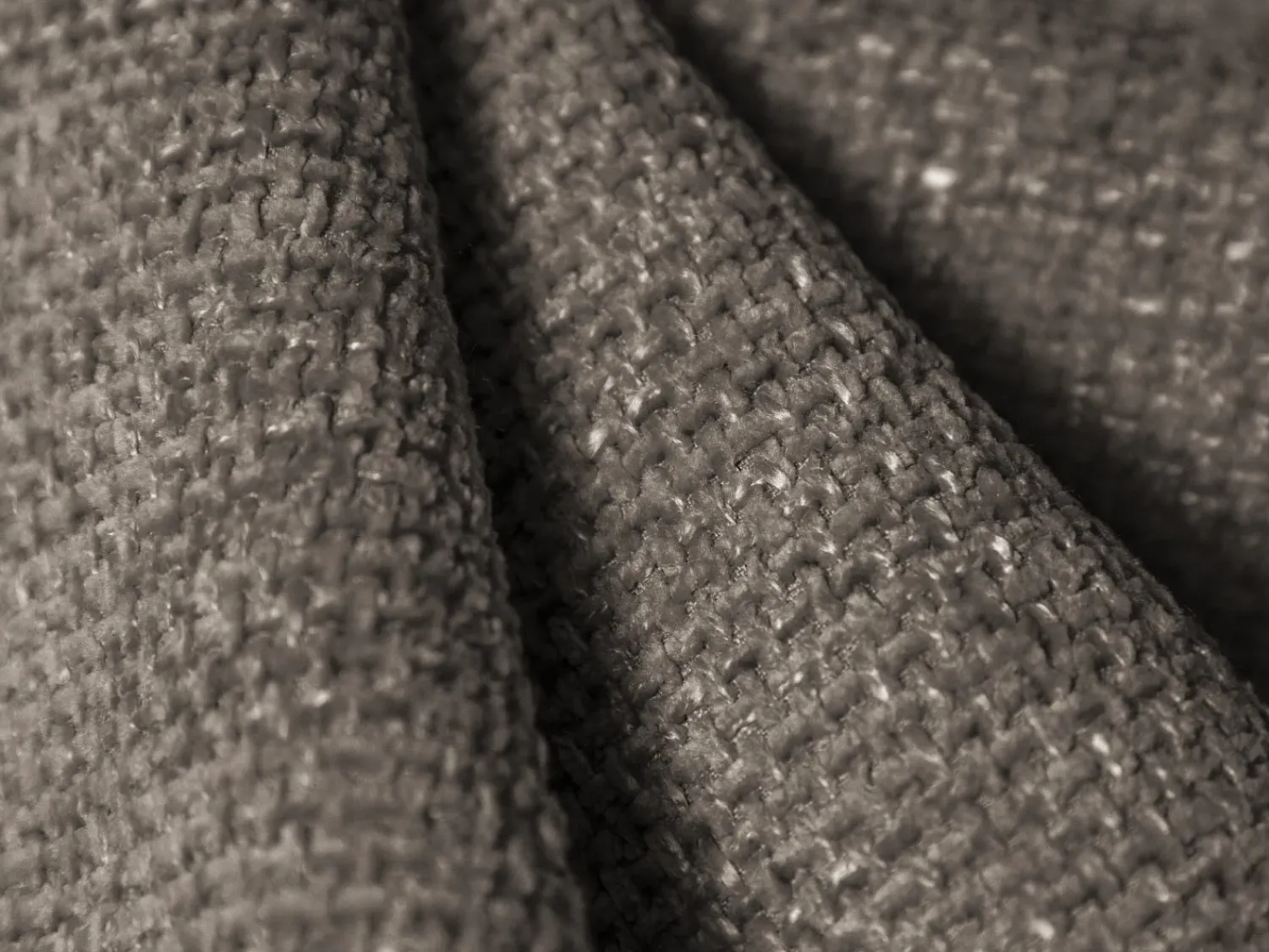 Cosmopolitan Design - Sofá esquerdo "Arendal" 4 lugares em tecido chenille cinza - 262x102x70cm^ Sofá