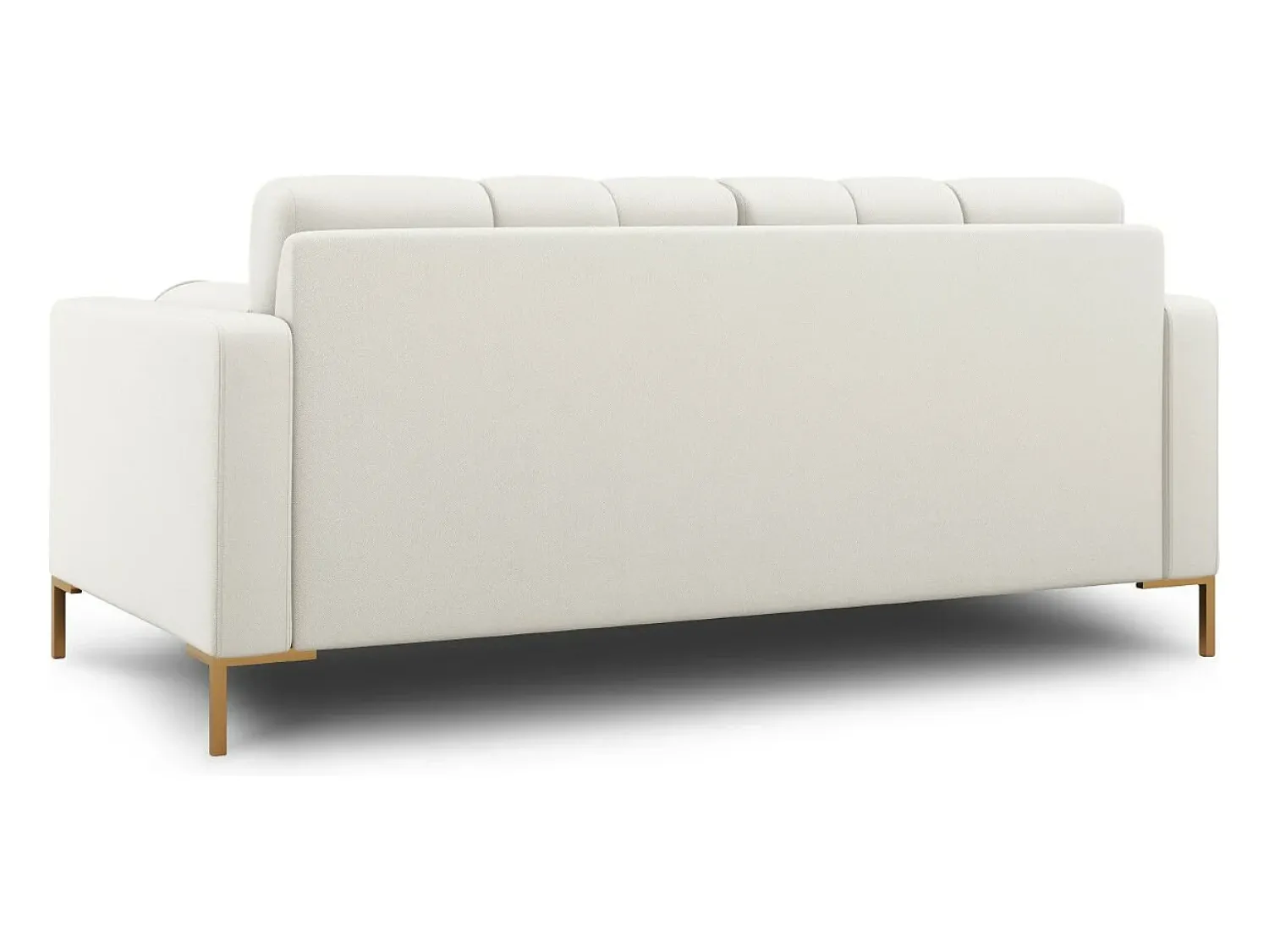 Discount Cosmopolitan Design - Sofá "Bali" 2 lugares em tecido estrutural claro - 152x92x75cm Bege