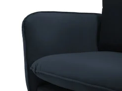 Cosmopolitan Design - Sofá "Vienna" 3 lugares em veludo - 200x92x95cm Azul escuro