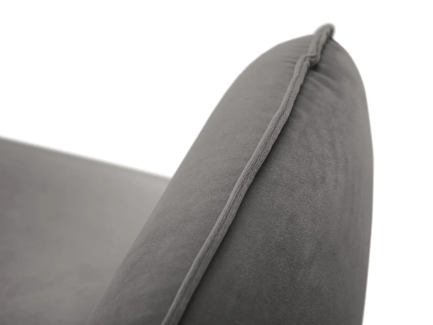 Cosmopolitan Design - Sofá "Vienna" 4 lugares em veludo cinza claro - 230x92x95cm^ Sofá