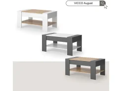 Mesa De Centro*Vicco Couchtisch carvalho branco/dourado 99.6x58.8x48.2 august Natural escuro