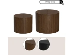 Mesa De Centro|Vicco Couchtisch noz 38x38x32 tavilo Natural escuro