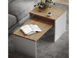 Hot Vicco Couchtisch-Set carvalho branco/dourado 100x48x40.4 donat Natural escuro
