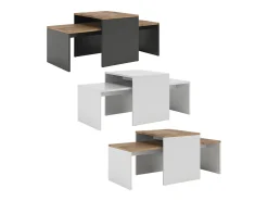 Hot Vicco Couchtisch-Set carvalho branco/dourado 100x48x40.4 donat Natural escuro