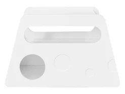 Mesa De Centro* Credenza, tavolino moderno bianco con ruote, design arrotondato sicuro (81x33x51,5 cm) Branco