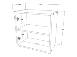 Outlet Cube haaus Kos, 1 porta, , 50 x 30 x 50 cm Branco