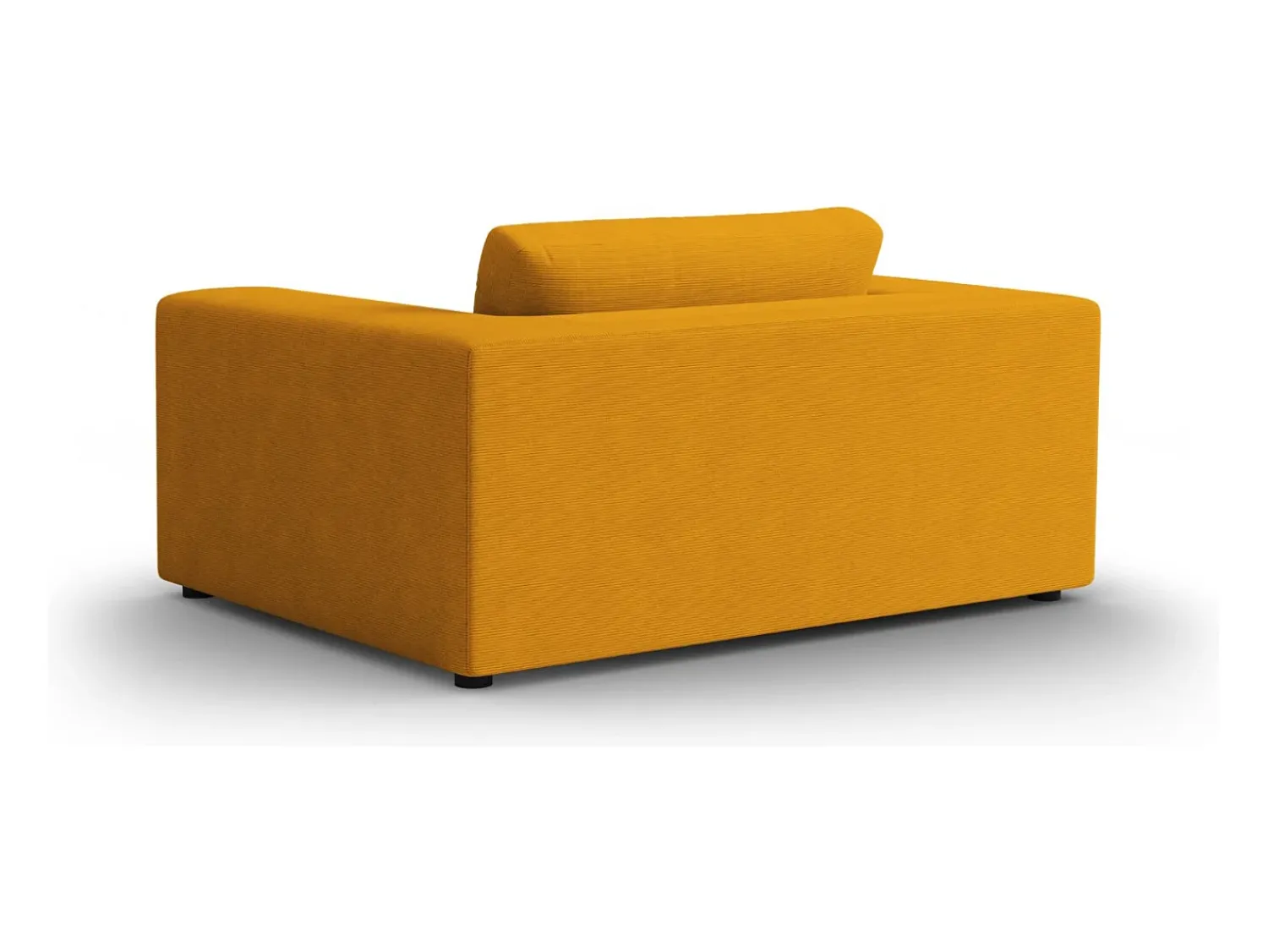 CXL by Christian Lacroix - Sofá "Tendance" 1,5 lugares em veludo cotelê - 156x122x72cm Amarelo