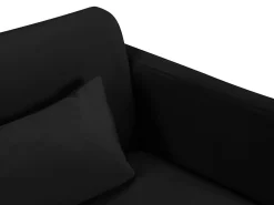 Sofá|CXL by Christian Lacroix - Sofá-cama "Yanis" 2 lugares em veludo - 182x102x80cm Preto