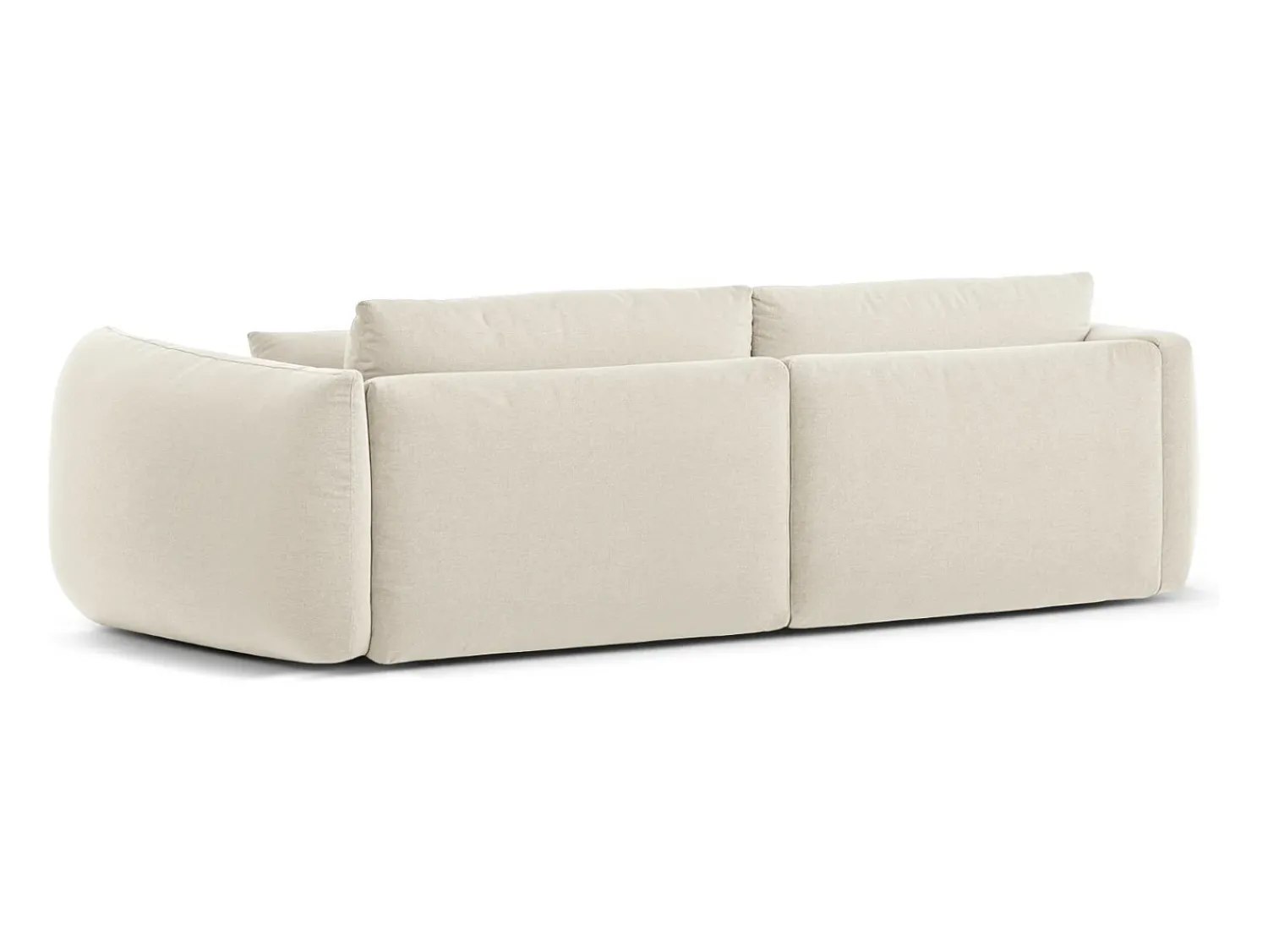Sofá*CXL by Christian Lacroix - Sofá modular "Maurie" 4 lugares em tecido chenille - 264x107x90cm Marfim