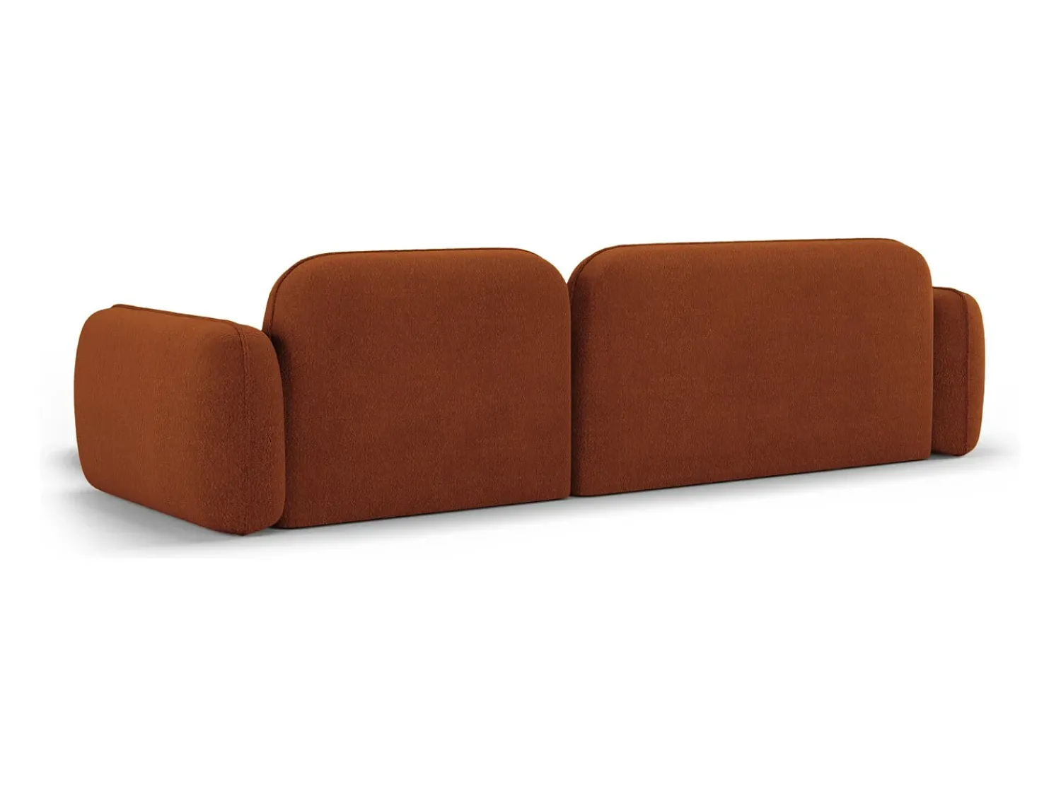 Sofá|CXL by Christian Lacroix - Sofá modular de canto direito "Lucien" 4 lugares em veludo - 275x165x70cm Terracota