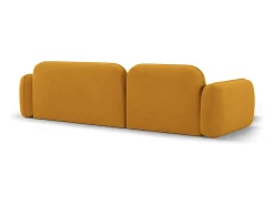 Sofá|CXL by Christian Lacroix - Sofá modular de canto esquerdo "Lucien" 4 lugares em veludo mostarda - 275x165x70cm Amarelo mostarda