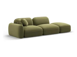 Hot CXL by Christian Lacroix - Sofá modular direito "Lucien" 3 lugares em veludo - 295x90x70cm Verde claro
