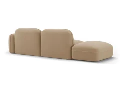 Sofá*CXL by Christian Lacroix - Sofá modular virado para a esquerda "Lucien" 3 lugares em veludo areia - 295x90x70cm Camel