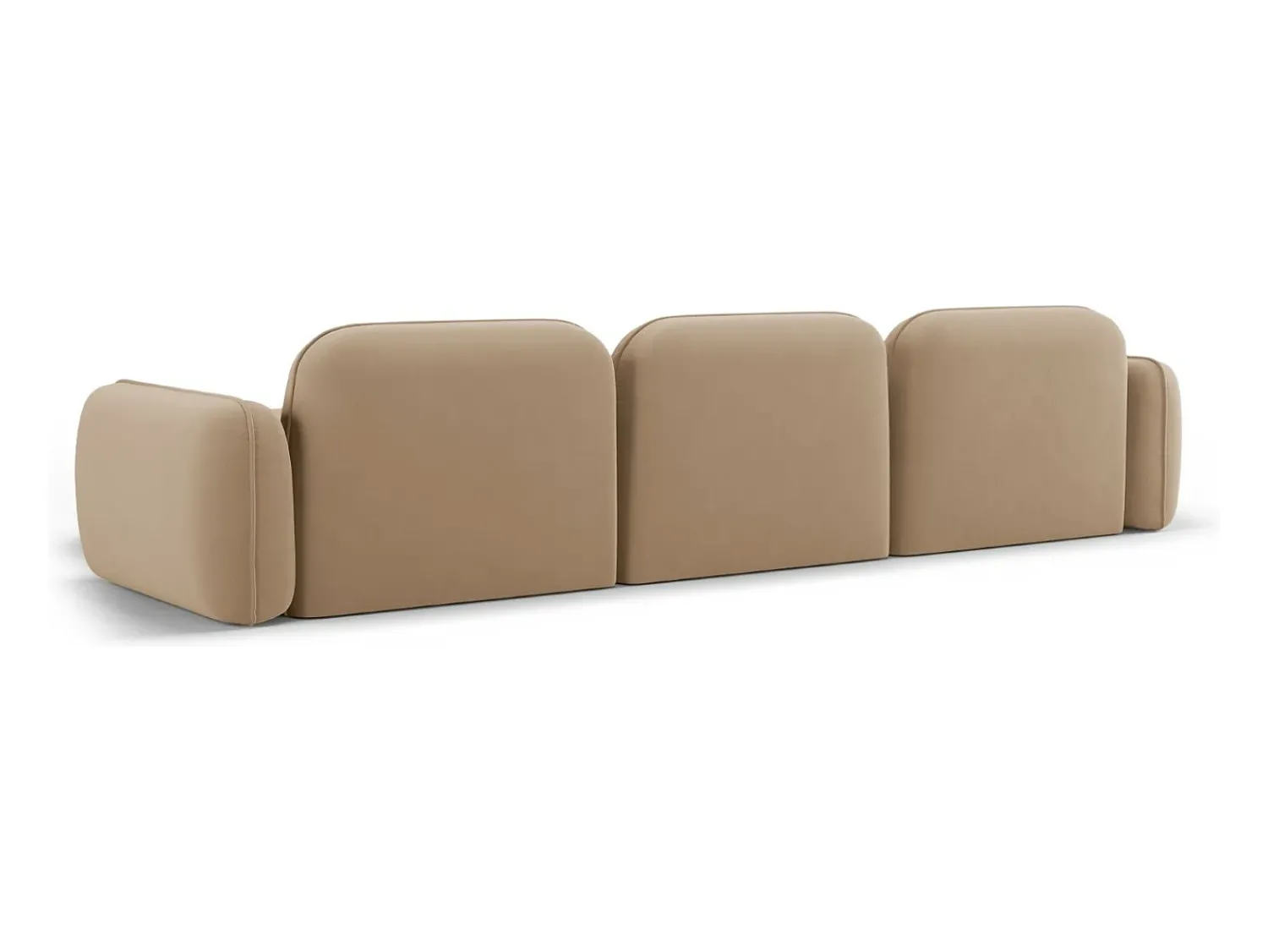 CXL by Christian Lacroix - Sofá modular de canto direito "Lucien" 4 lugares em veludo areia - 320x165x70cm^ Sofá