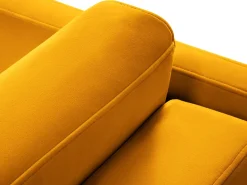 Sofá|CXL by Christian Lacroix - Sofá-cama "Yanis" 2 lugares em veludo - 182x102x80cm Amarelo