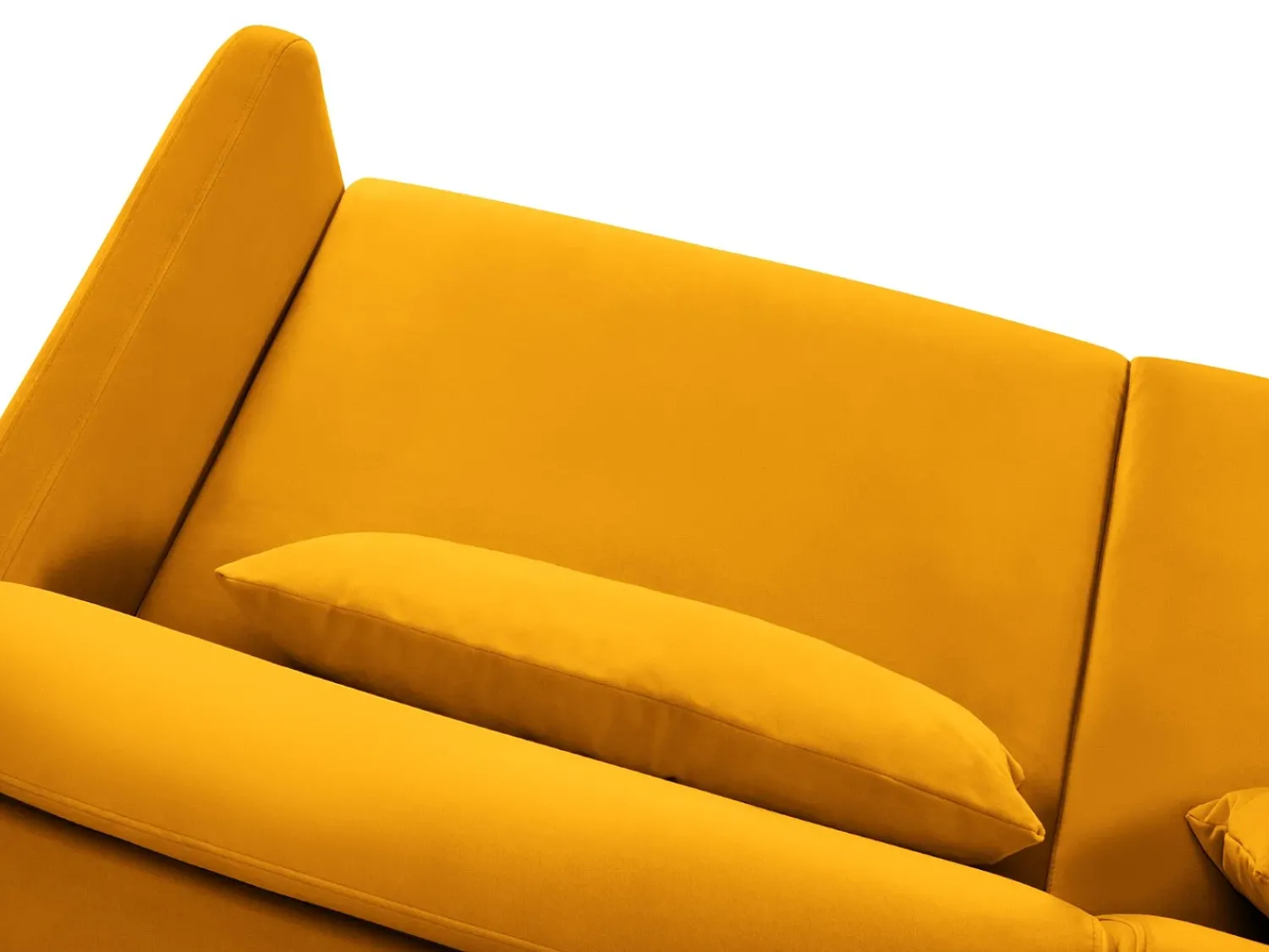 Sofá|CXL by Christian Lacroix - Sofá-cama "Yanis" 2 lugares em veludo - 182x102x80cm Amarelo
