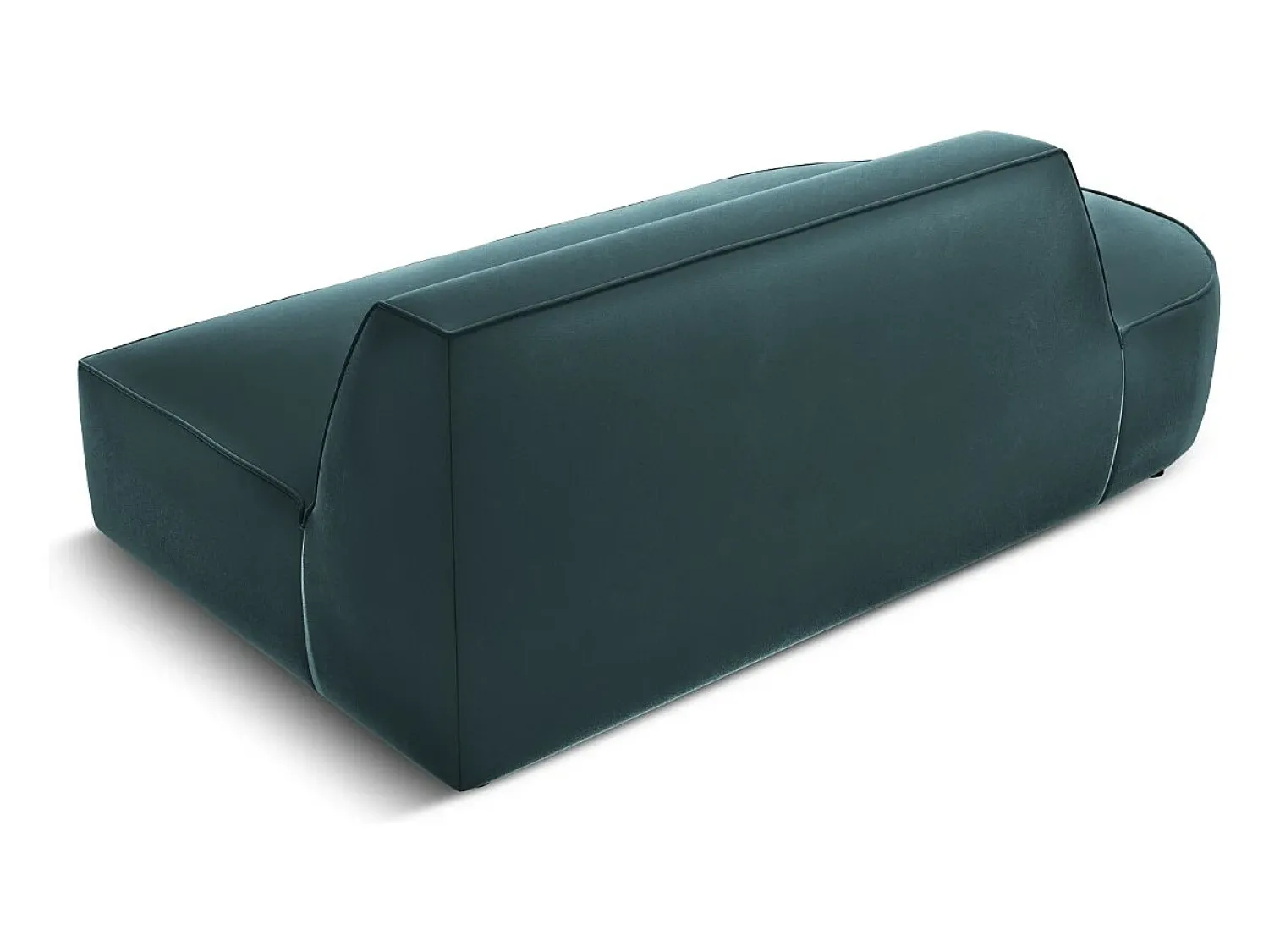 Sofá*CXL by Christian Lacroix - Sofá modular virado para a esquerda "Charles" 2 lugares em veludo - 181x93x69cm Azul