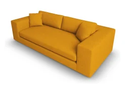 Sofá*CXL by Christian Lacroix - Sofá "Tendance" 4 lugares em veludo cotelê - 262x122x72cm Amarelo