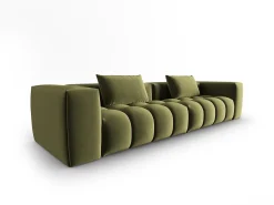 Outlet CXL by Christian Lacroix - Sofá modular "Lorella" 5 lugares em veludo - 290x85x70cm Verde claro