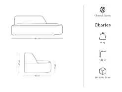 Sofá|CXL by Christian Lacroix - Sofá modular direito
