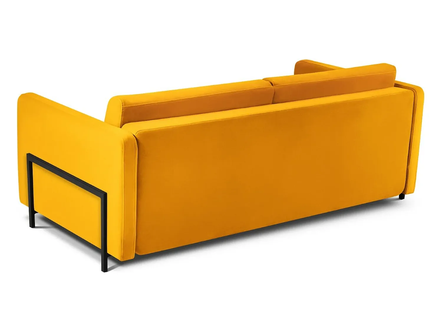 Sofá|CXL by Christian Lacroix - Sofá-cama "Yanis" 3 lugares em veludo - 202x102x80cm Amarelo