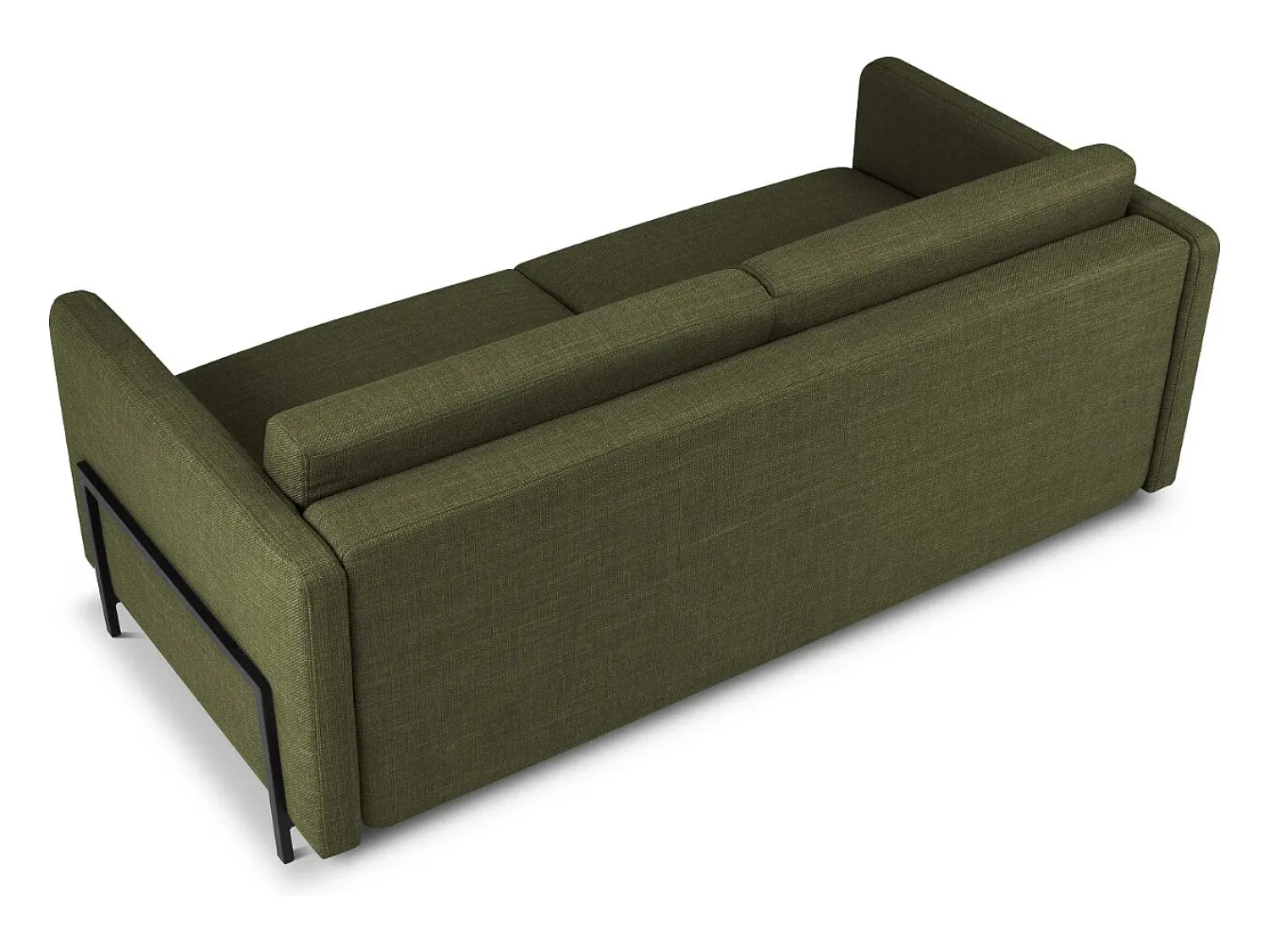 Sofá|CXL by Christian Lacroix - Sofá-cama "Yanis" 3 lugares em tecido estrutural - 202x102x80cm Verde