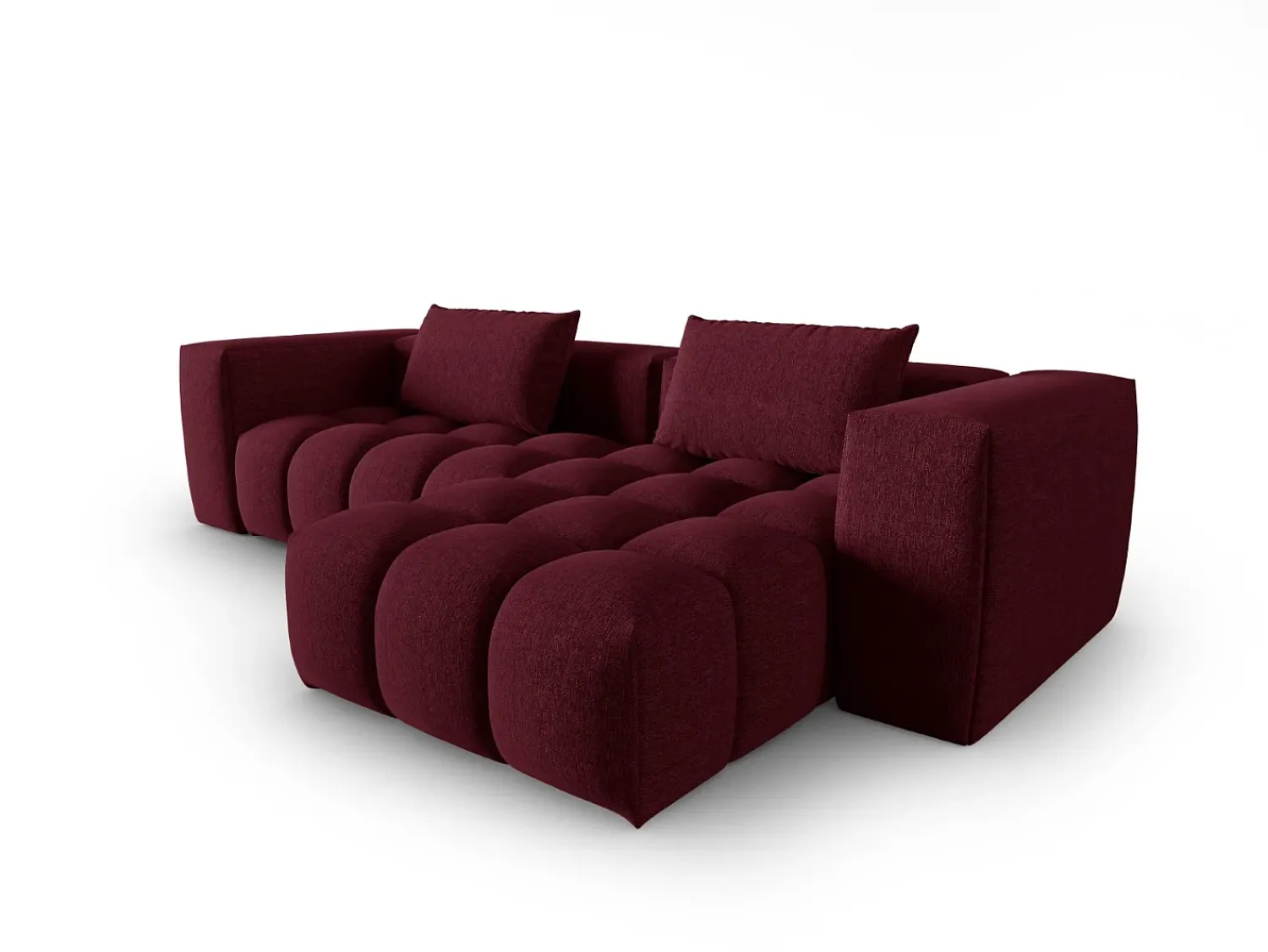 CXL by Christian Lacroix - Sofá modular de canto direito "Lorella" 3 lugares em tecido estrutural - 260x145x70cm^ Sofá