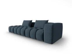 Discount CXL by Christian Lacroix - Sofá modular virado para a esquerda "Lorella" 3 lugares em tecido estrutural - 265x85x70cm Azul escuro