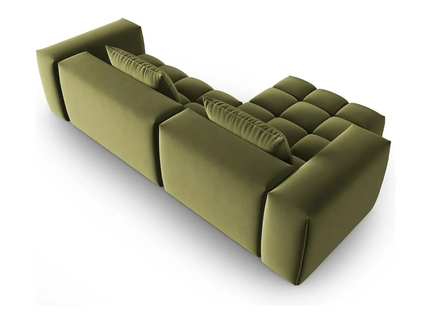 CXL by Christian Lacroix - Sofá modular de canto esquerdo "Lorella" 3 lugares em veludo - 260x145x70cm^ Sofá