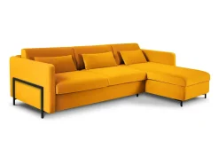 CXL by Christian Lacroix - Sofá-cama de canto direito "Yanis" 5 lugares em veludo - 280x170x80cm^ Sofá
