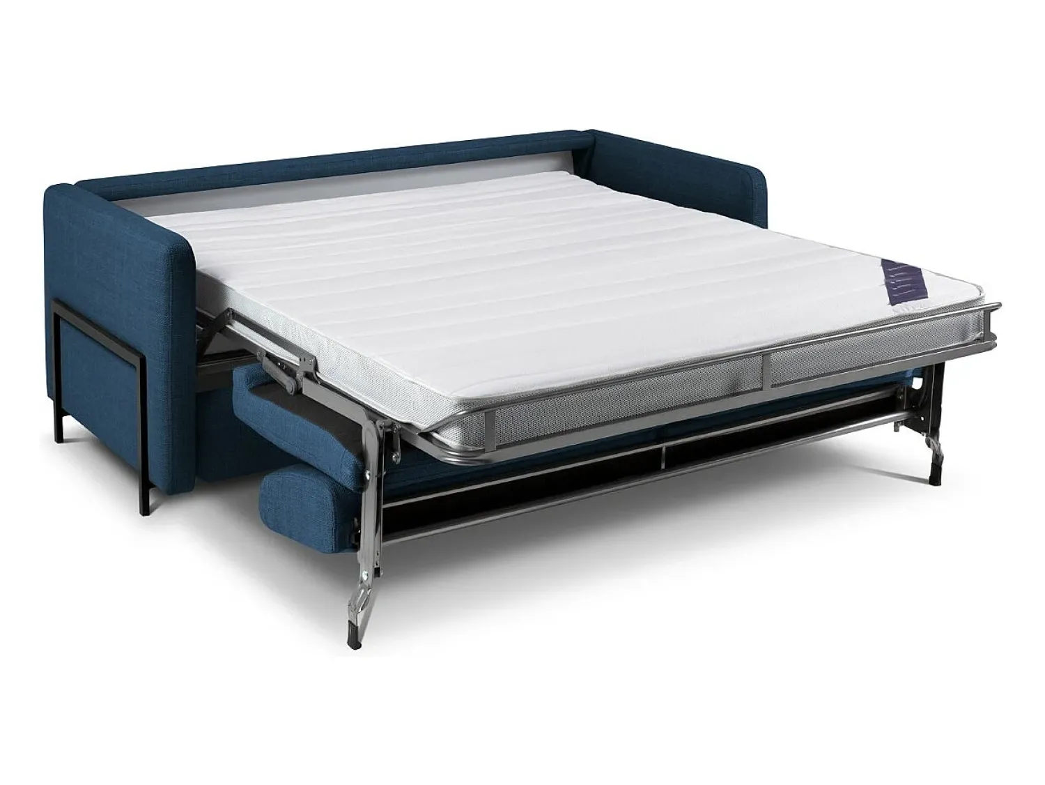 Sofá|CXL by Christian Lacroix - Sofá-cama "Yanis" 2 lugares em tecido estrutural - 182x102x80cm Azul