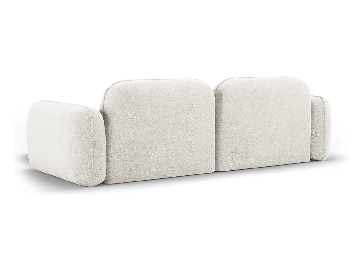 Sofá*CXL by Christian Lacroix - Sofá modular de canto direito "Lucien" 3 lugares em veludo - 230x165x70cm Marfim