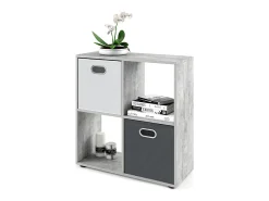 Prateleira|Vicco Divisória de sala betão 72.6x29x72 tetra Cinzento claro