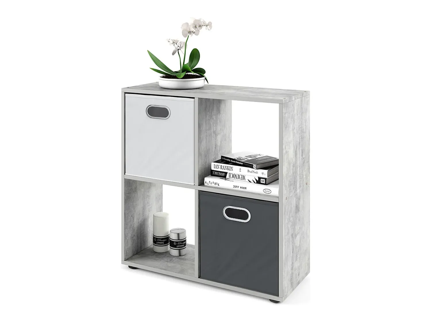 Prateleira|Vicco Divisória de sala betão 72.6x29x72 tetra Cinzento claro
