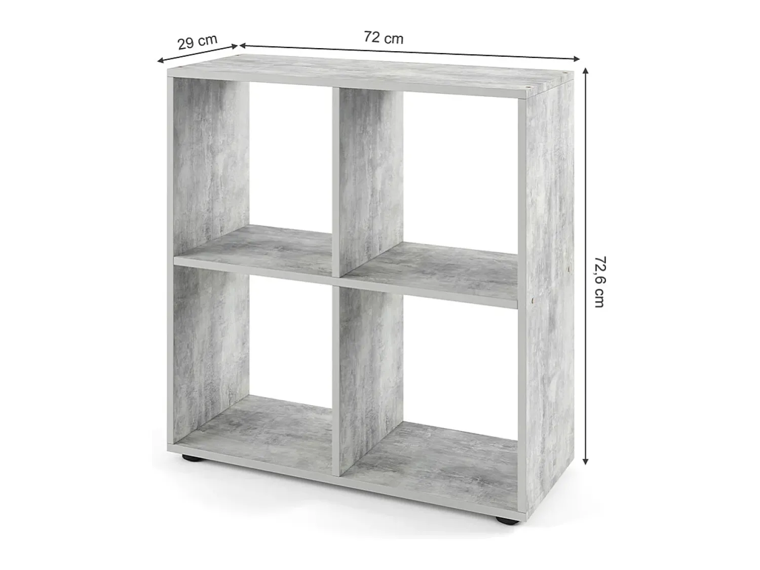 Prateleira|Vicco Divisória de sala betão 72.6x29x72 tetra Cinzento claro