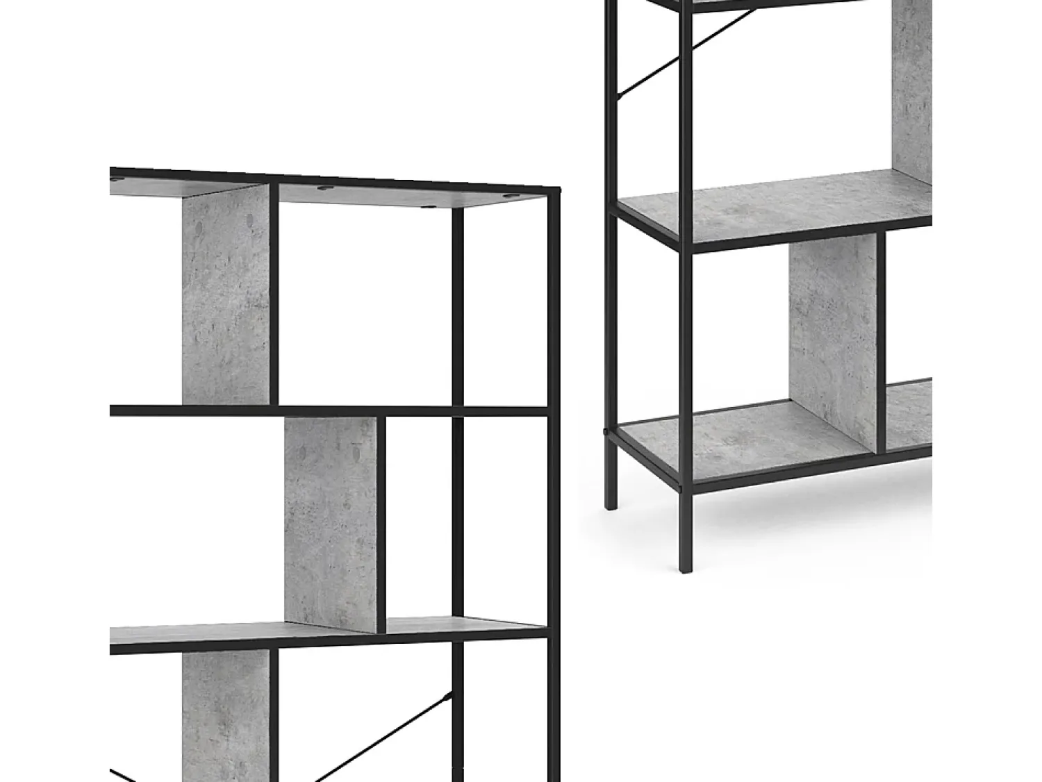 Vicco Divisória de sala betão 80x30x180 fyrk^ Prateleira