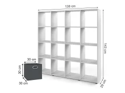 Best Vicco Divisória de sala 138.5x29x142.5 karree Branco