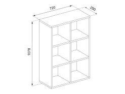 Prateleira|Vicco Divisória de sala 72x29x107.8 karree Branco