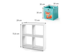 Prateleira|Vicco Divisória de sala 72.6x29x72 tetra Branco