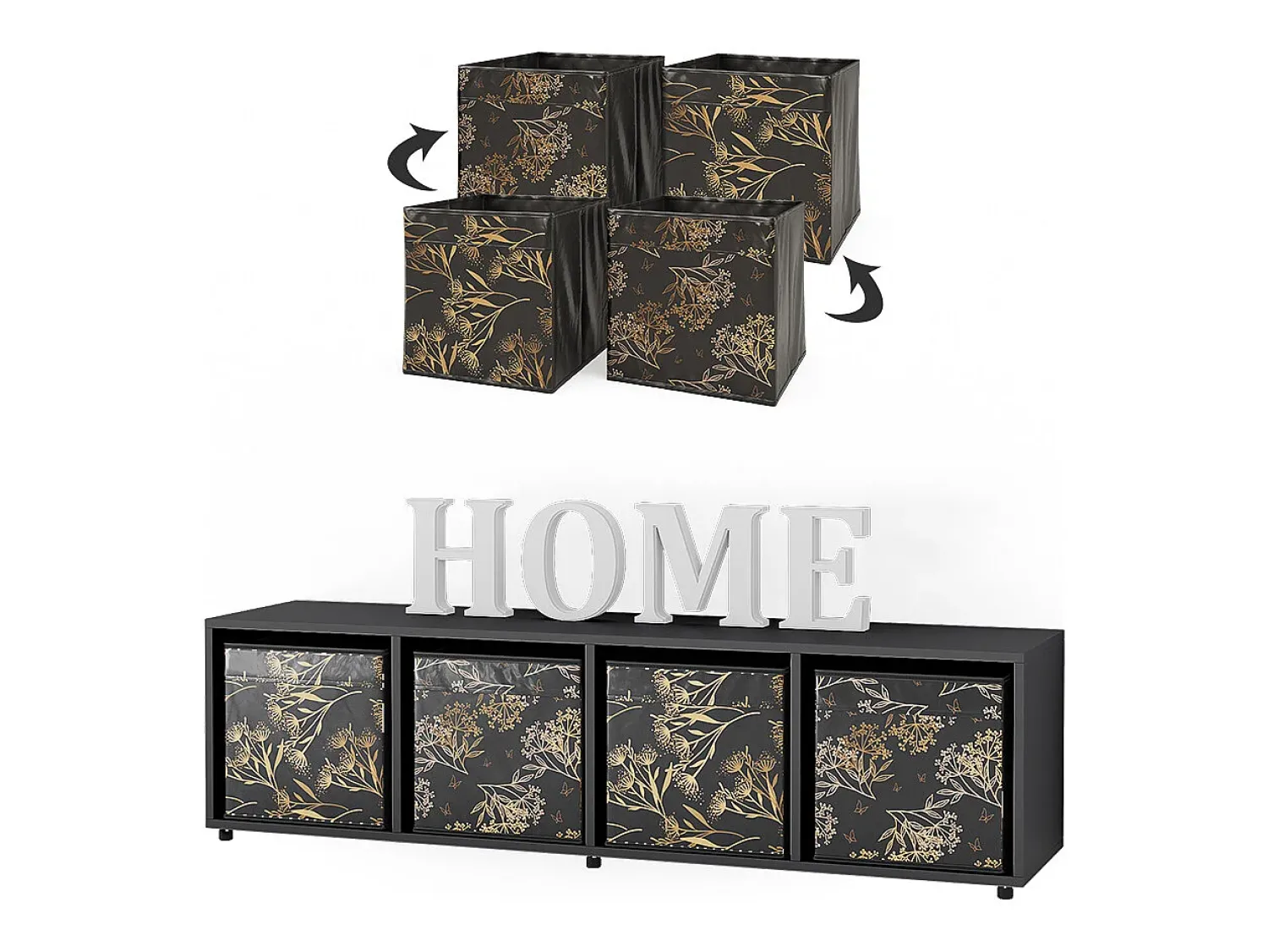Outlet Vicco Divisória de sala 142.5x33x36.2 ludus Preto