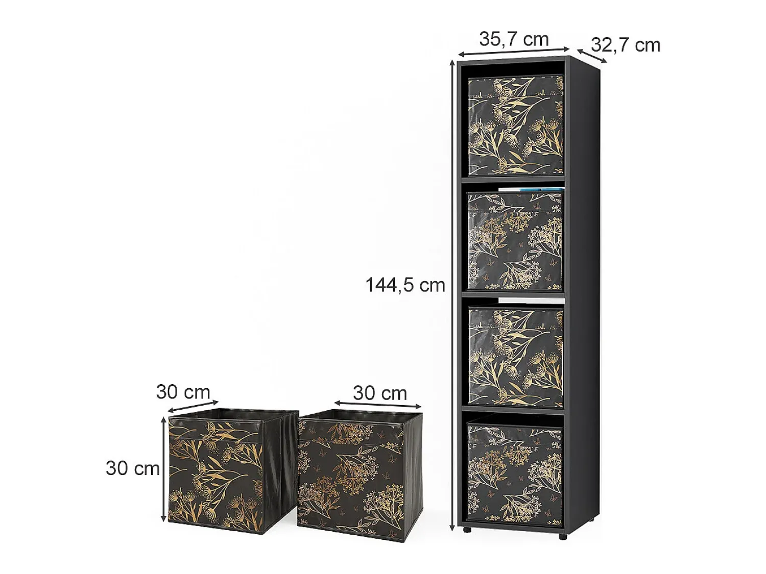 Outlet Vicco Divisória de sala 142.5x33x36.2 ludus Preto