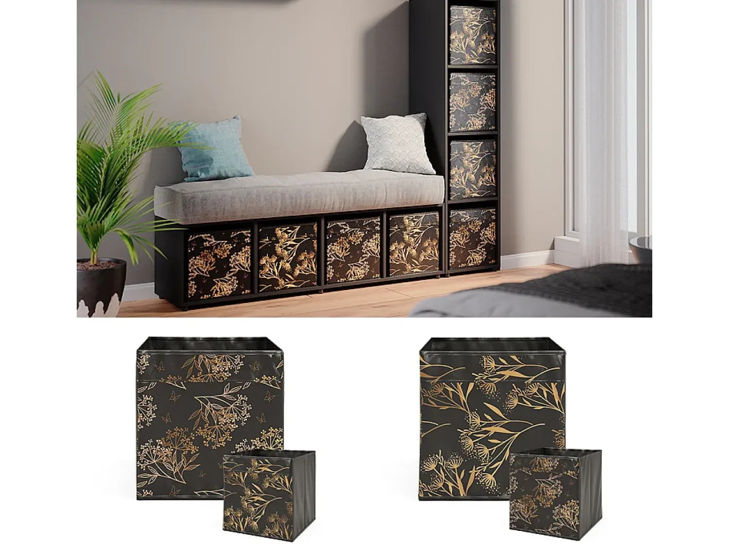 Outlet Vicco Divisória de sala 142.5x33x36.2 ludus Preto